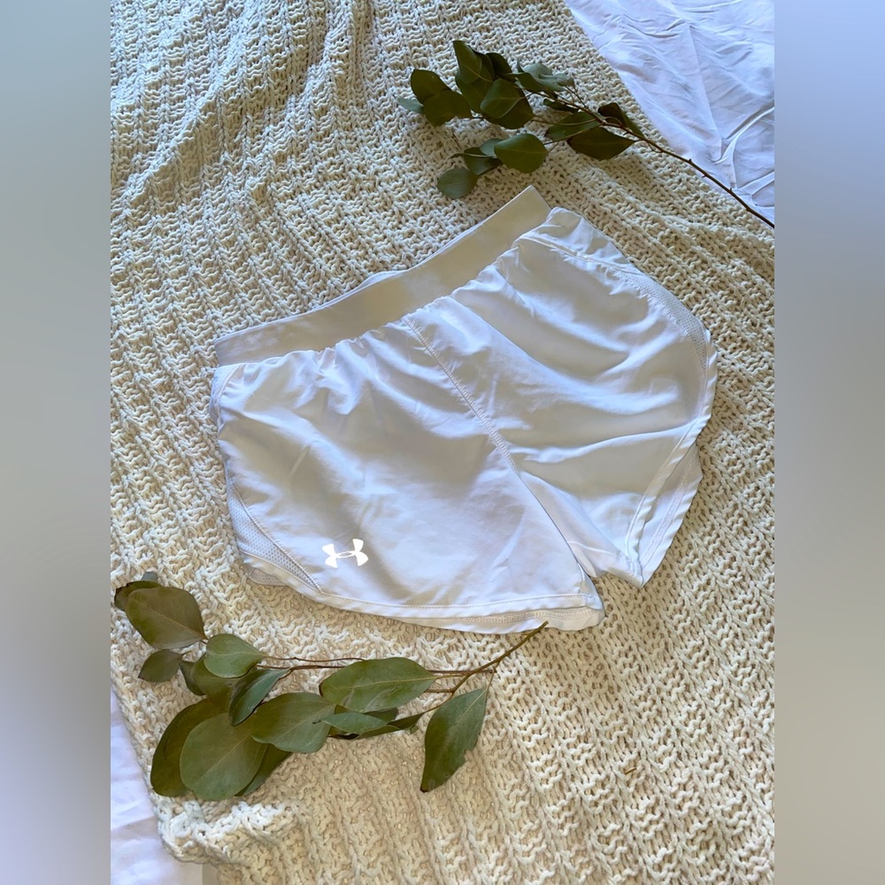 White Under Armour athletic shorts